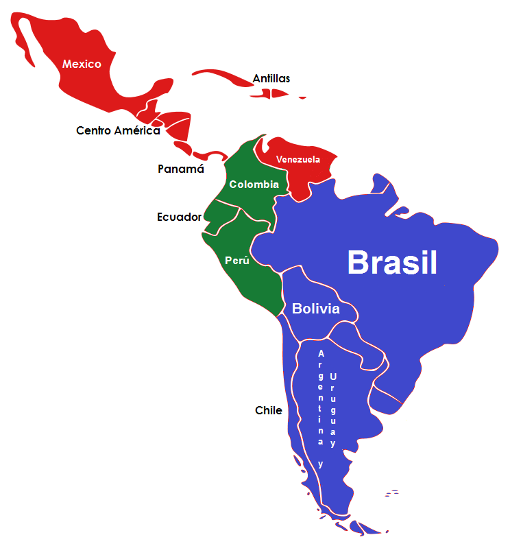 Regiones de Amércia Latina